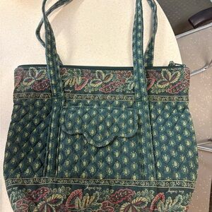 Vera Bradley Paisley Green Tote Bag